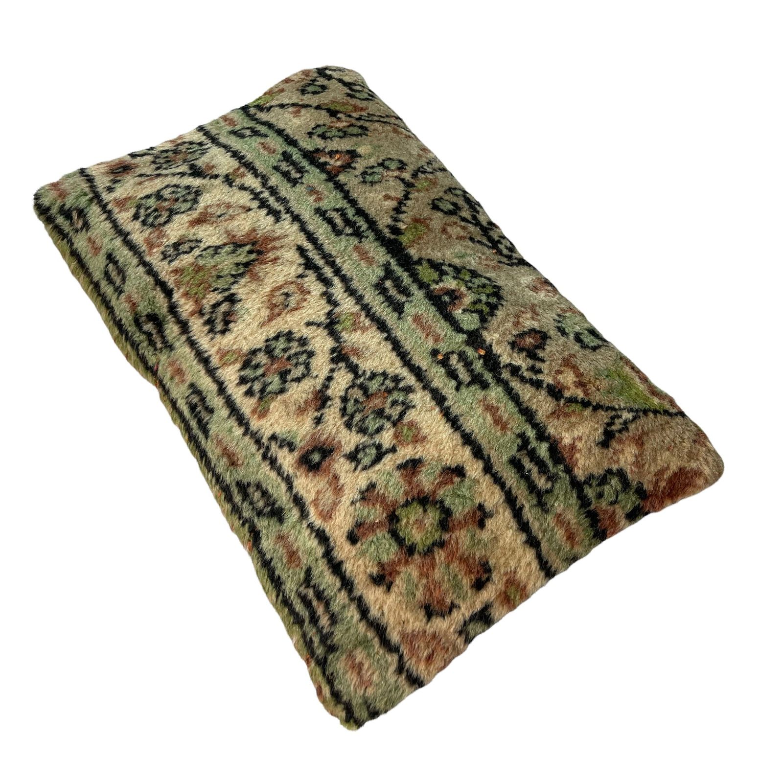 12'' X 20'' Vintage Hand Made Rug Cushion Cover, 30 X 50 Cm Decorative Rug Pillow Cover, Large Vintage Turkish Rug Cushion Cover photo Textiles