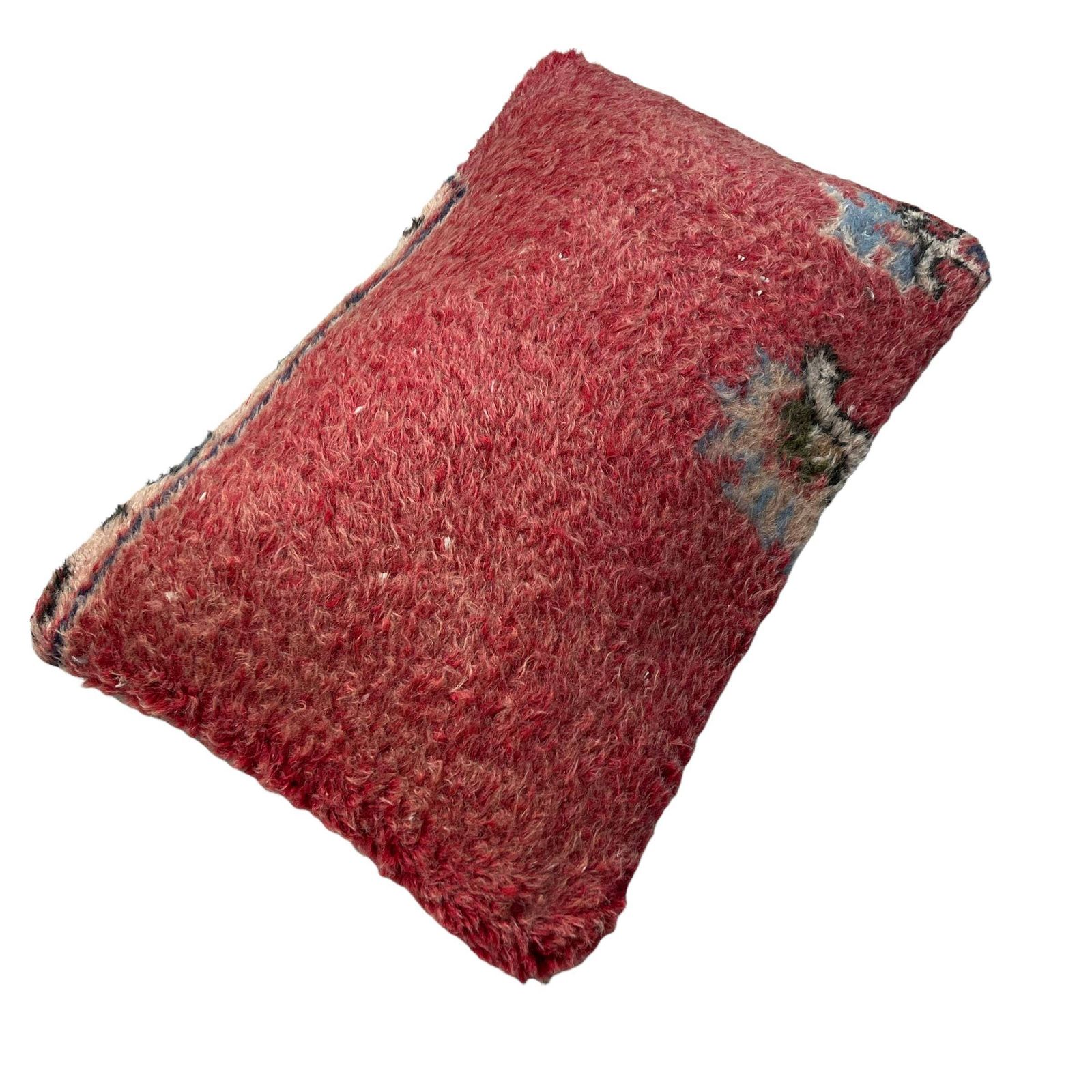 Vintage Hand Made Rug Cushion Cover, 30 X 50 Cm Decorative Rug Pillow Cover, Large Vintage Turkish Rug Cushion Cover photo vintage
