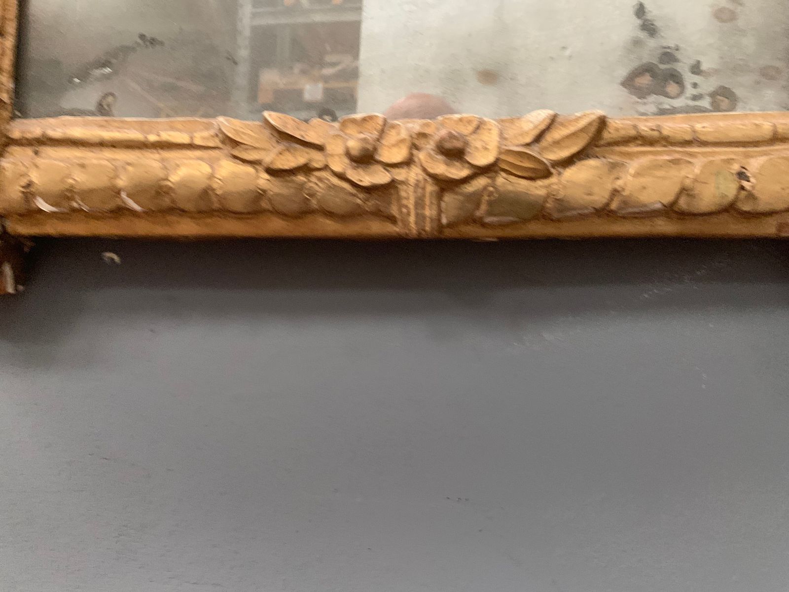 photo vinterior Louis XVI Period Mirror In Gilded Wood, 18th Century