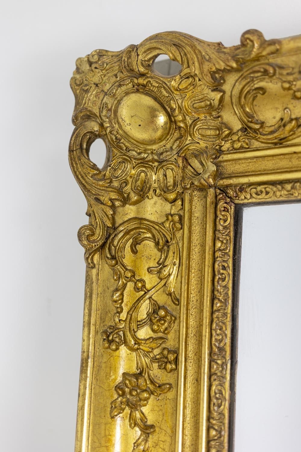photo for sale Mirror Trumeau Regency Style In Gilded Wood, 19th Century