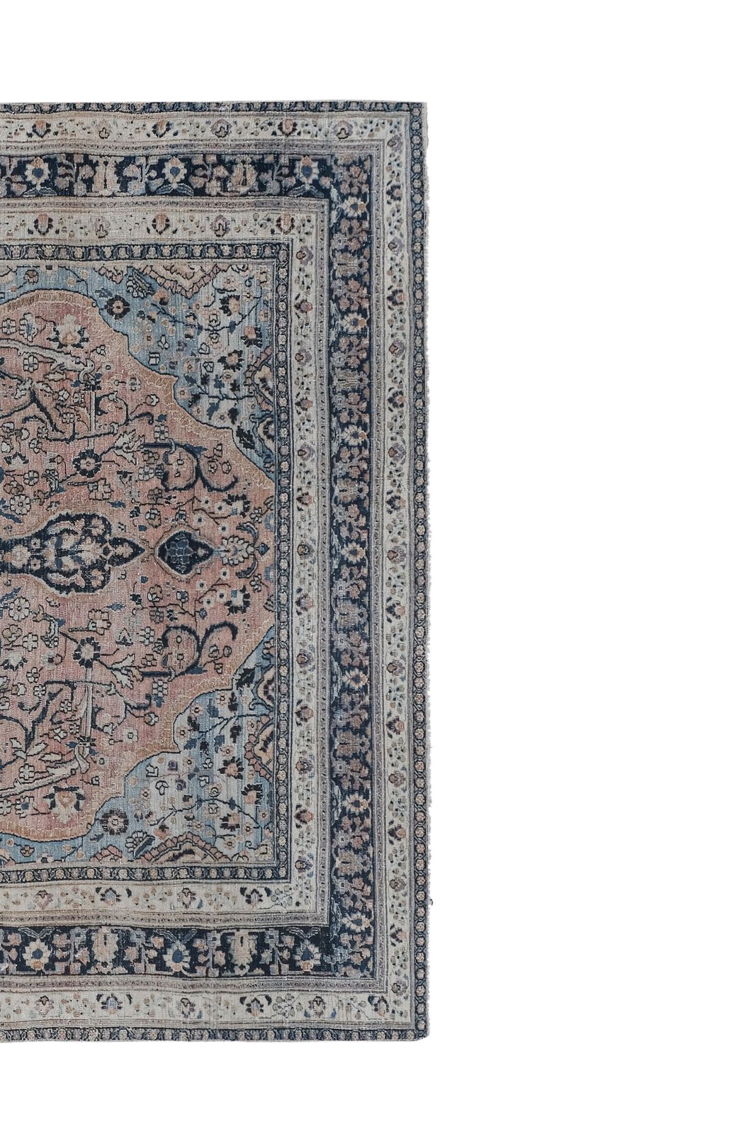 Blue Colors Distressed Oversized Rug photo buy