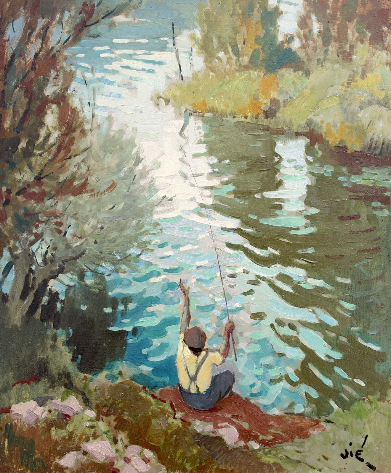 The Fisherman' By Gabriel VIé (Circa 1940s) photo furniture
