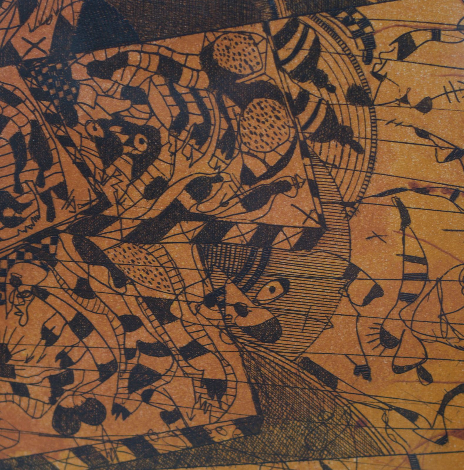 Georges Dussau, L' Escallier D'eurodace, 1975, Etching, Framed photo vinterior