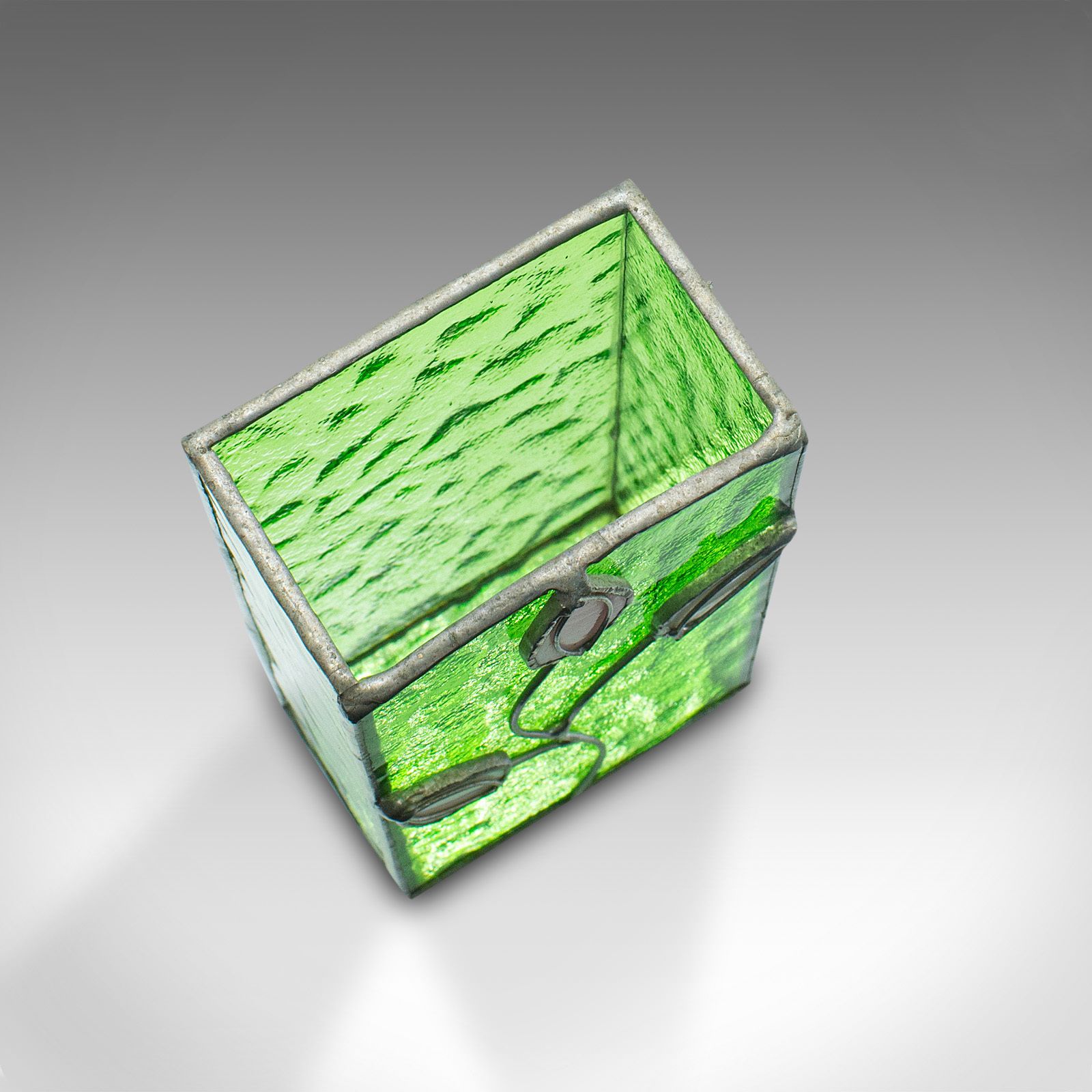 photo furniture Antique Slip Vase, English, Glass, Flower Pot, C.1910