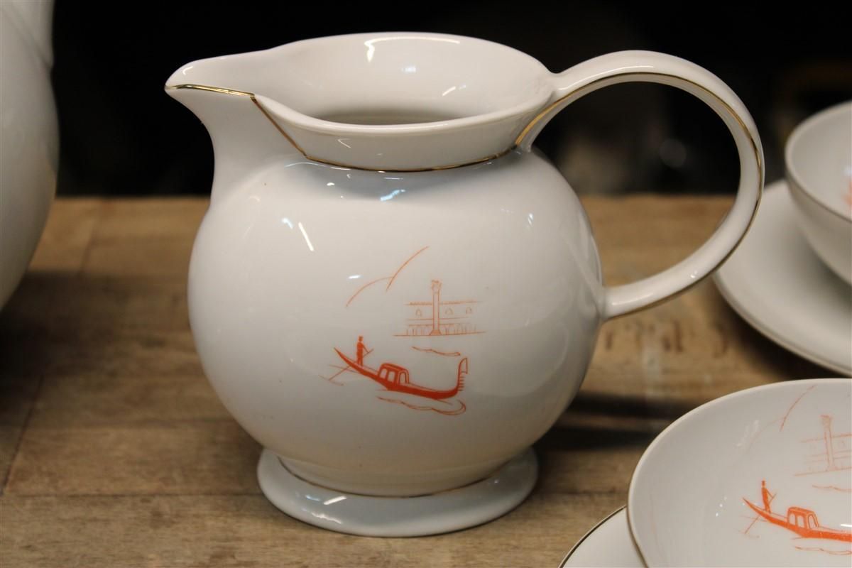 photo furniture Italian Tea Service Guido Andlovitz Italy 1940s With Venice And Gondolas Laveno