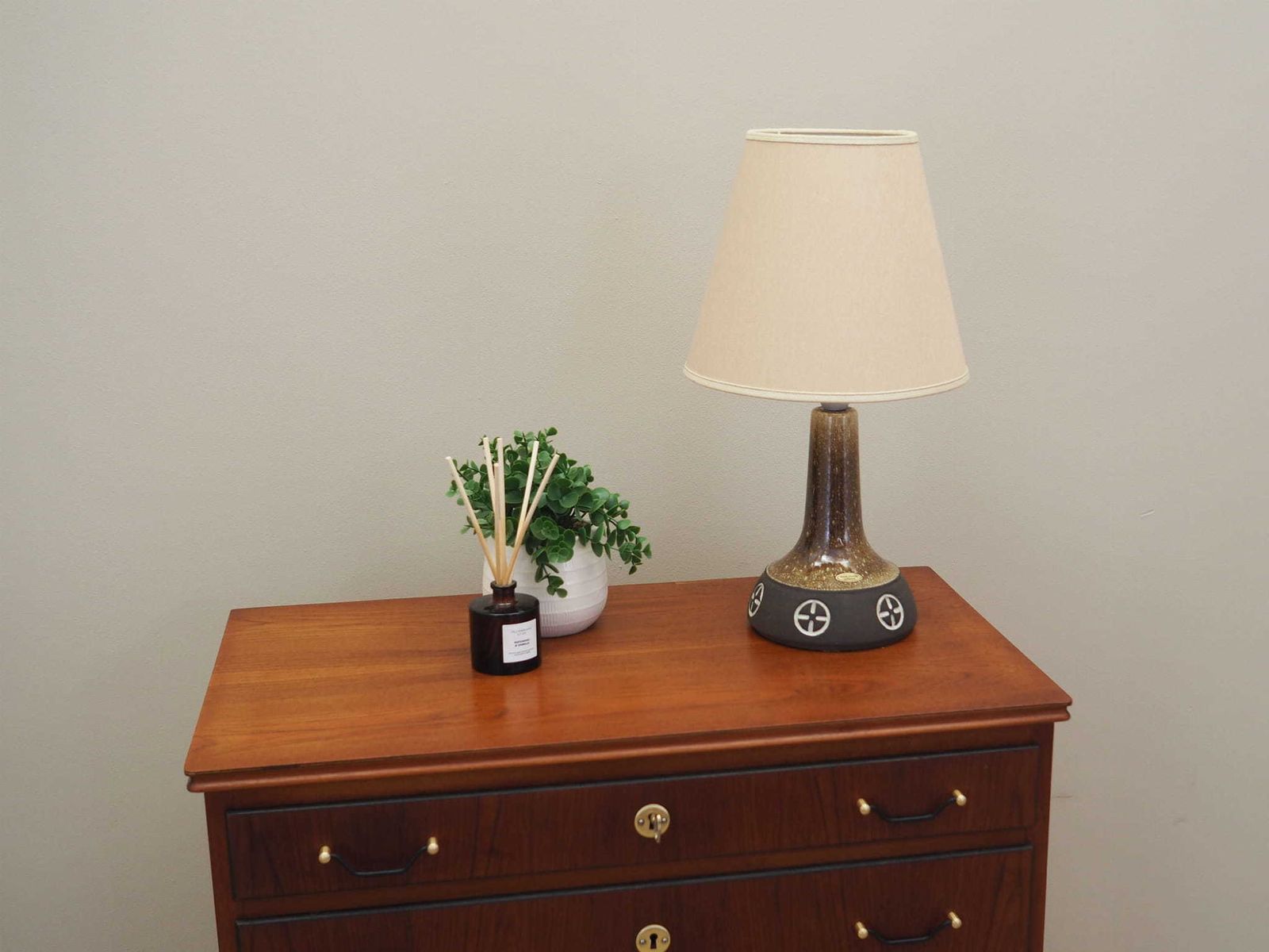 The Lamp Was Made In The 1960s, Produced By The Well Known Danish Manufactory Frank Keramik. photo for sale