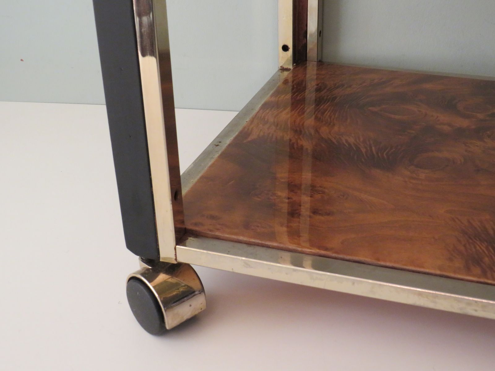 Italian Vintage Drinks Trolley In The Style Of Romeo Rega, 1970s photo vinterior