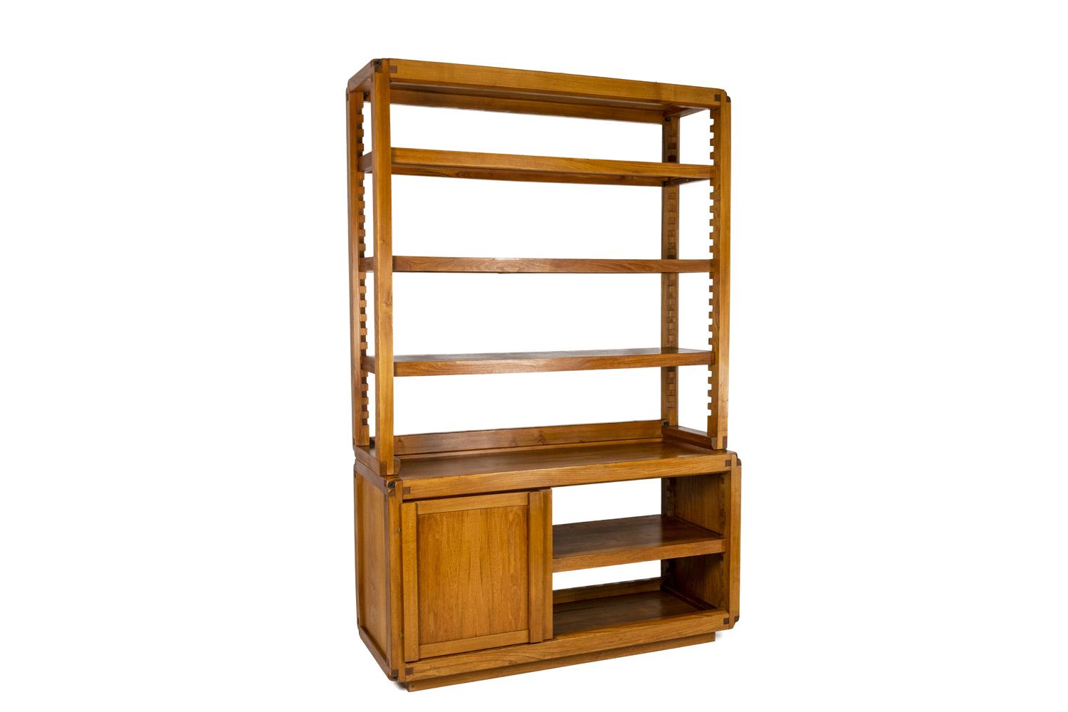 Pierre Chapo, Shelves Cabinet In Natural Elm, 1960s