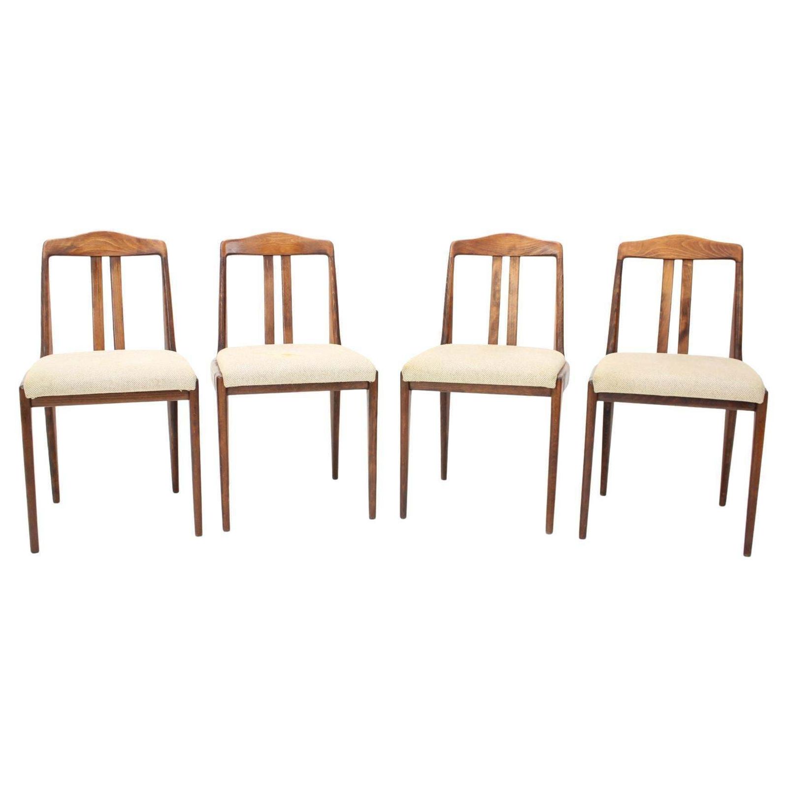 1970s Set Of Four Dining Chairs By Drevotvar Czechoslovakia