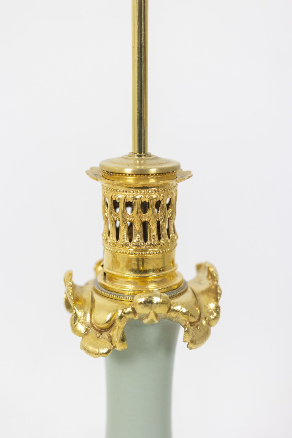 Pair Of Lamps In Porcelain Of Céladon And Bronze, Circa 1880 photo 4000.0