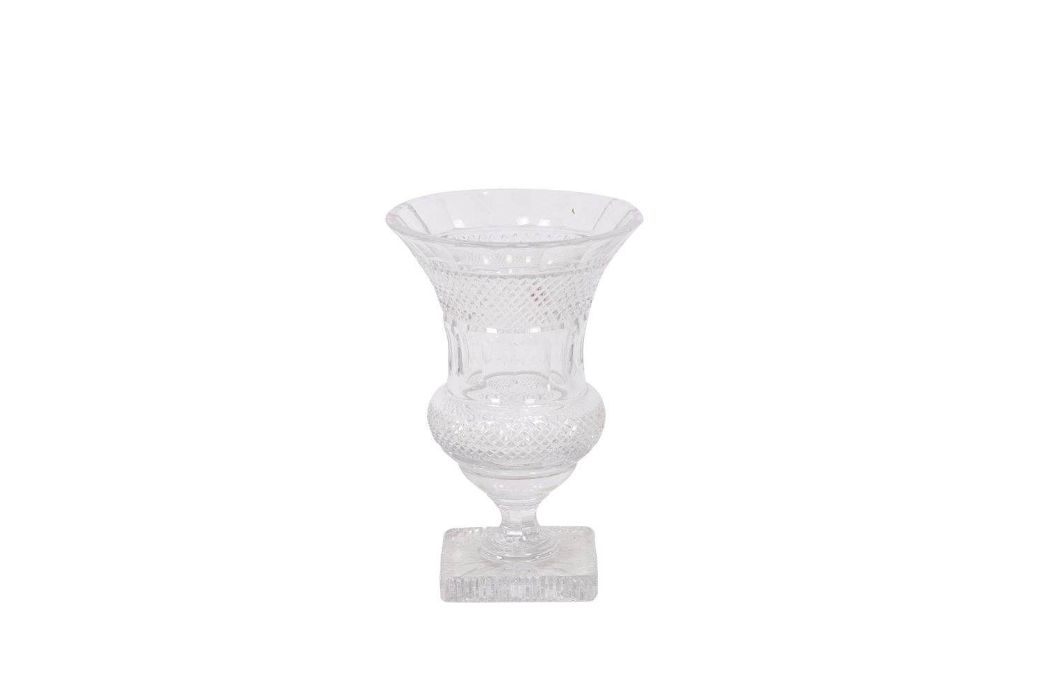 Vase In Crystal In Medici Shaped, Twentieth Century