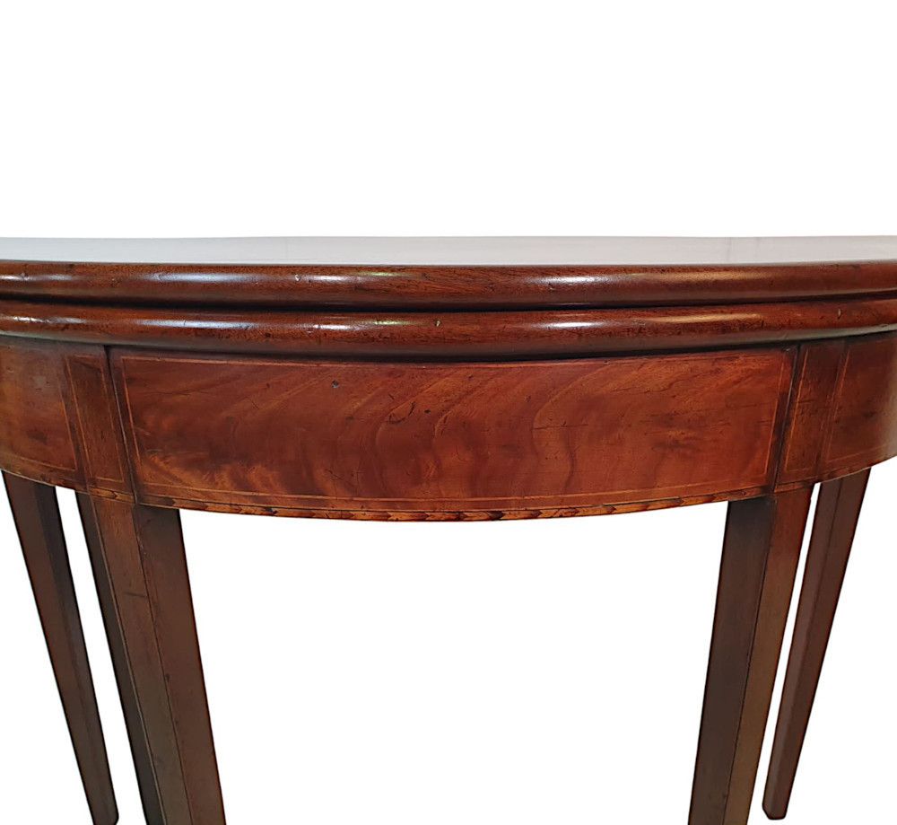 A Stunning 19th Century Irish Georgian Turn Over Leaf Tea Table photo 3387.3066