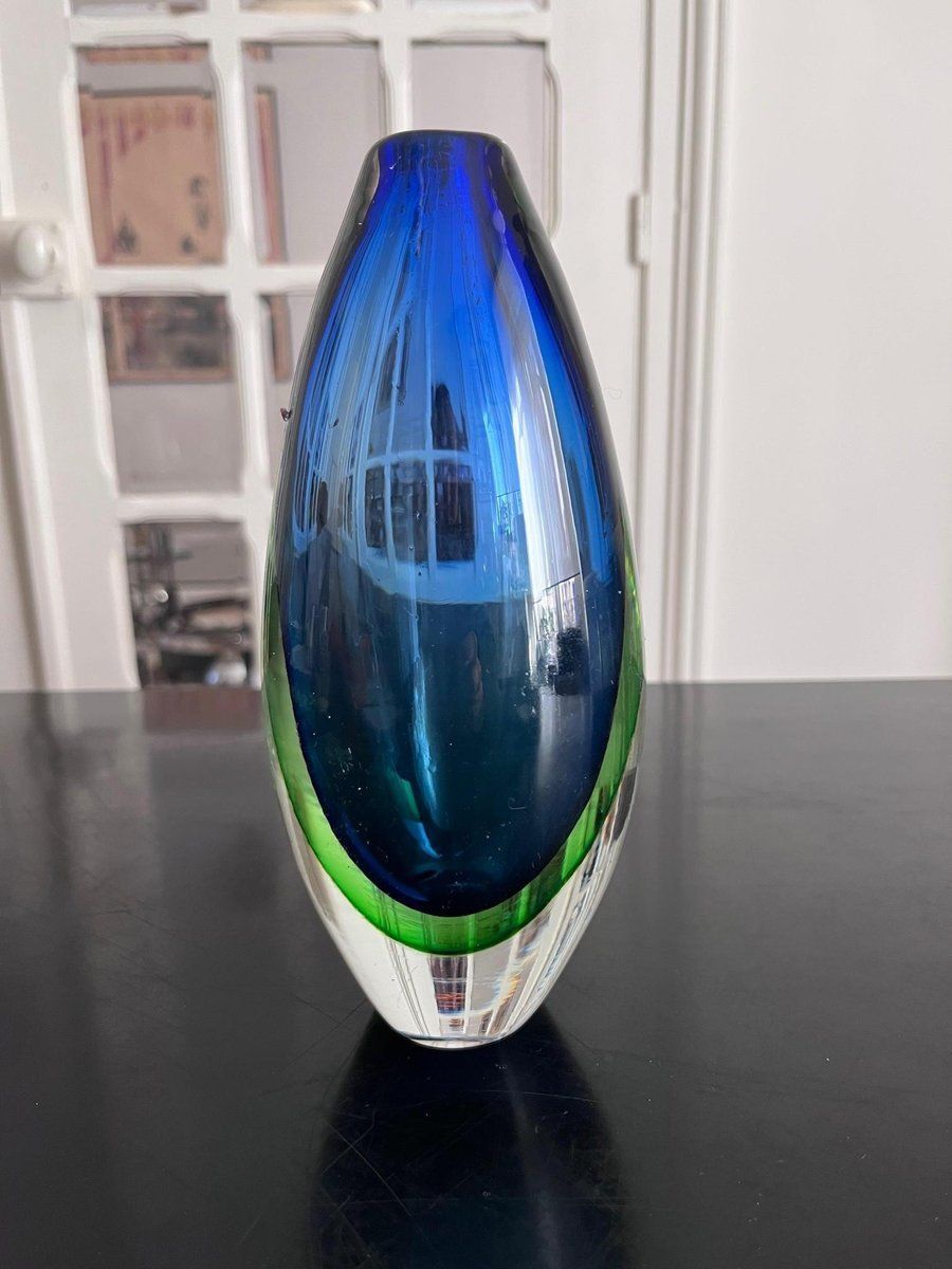 Murano Flavio Polished Glass Vase By Flavio Poli photo furniture