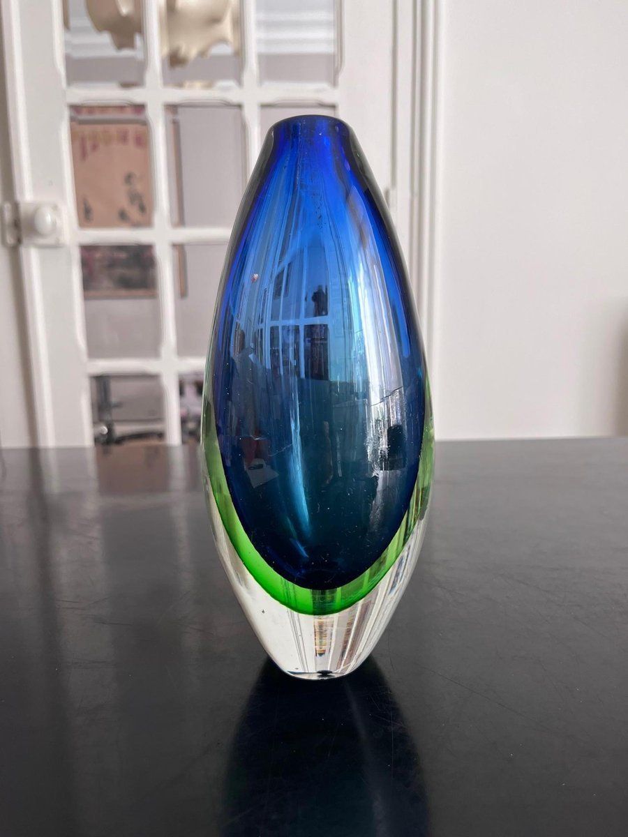 Murano Flavio Polished Glass Vase By Flavio Poli photo 775.0