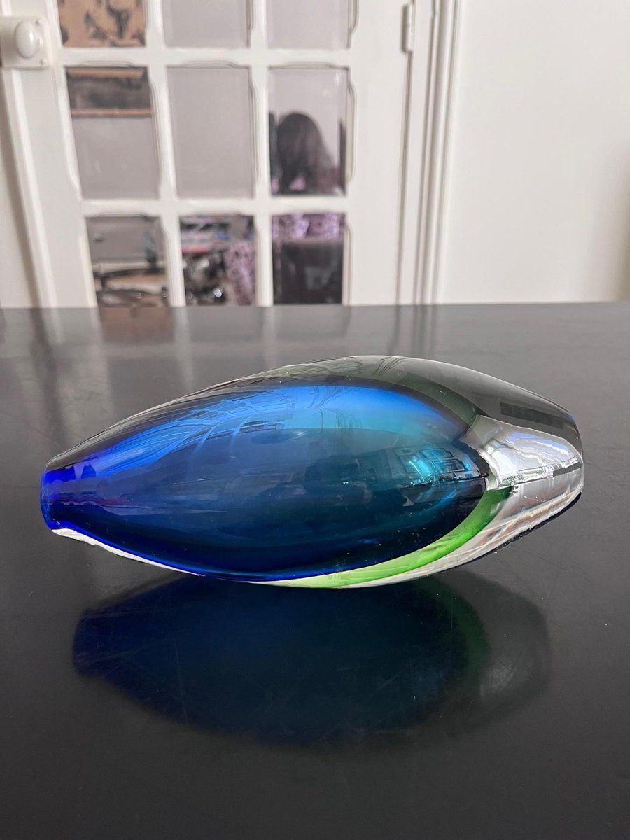Murano Flavio Polished Glass Vase By Flavio Poli photo vinterior