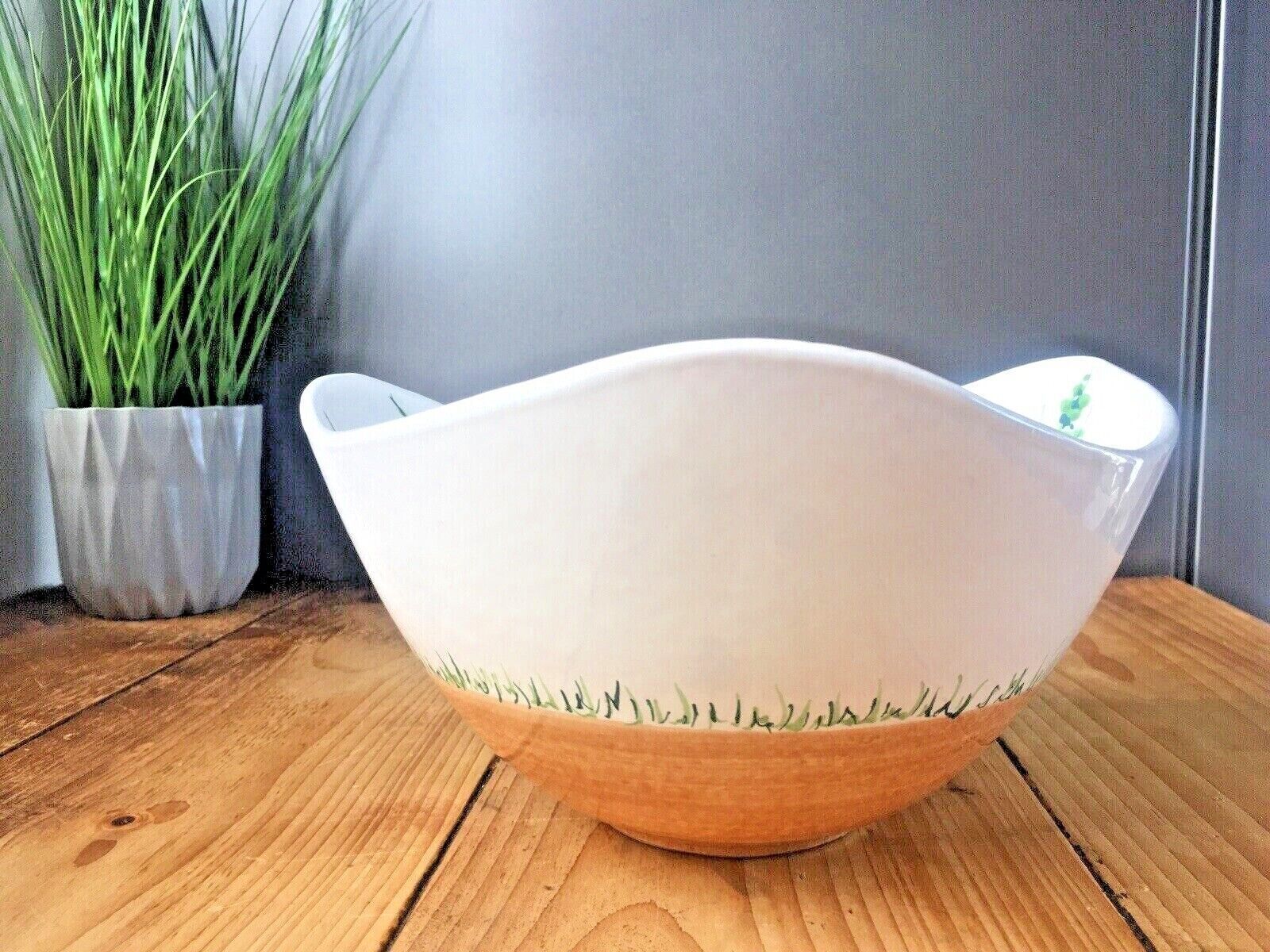 Mid Century 70's Italian Pottery Salad Veg Pasta Bowl Retro Modern Italy 3751 photo buy