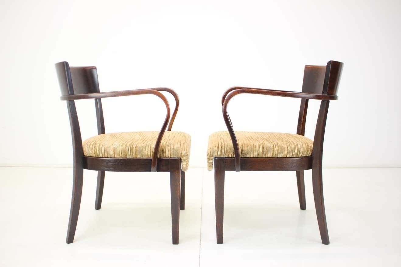 Rare Set Of Four Catalog Chairs H 224 By Jindřich Halabala 1930s, Czechoslovakia photo vinterior