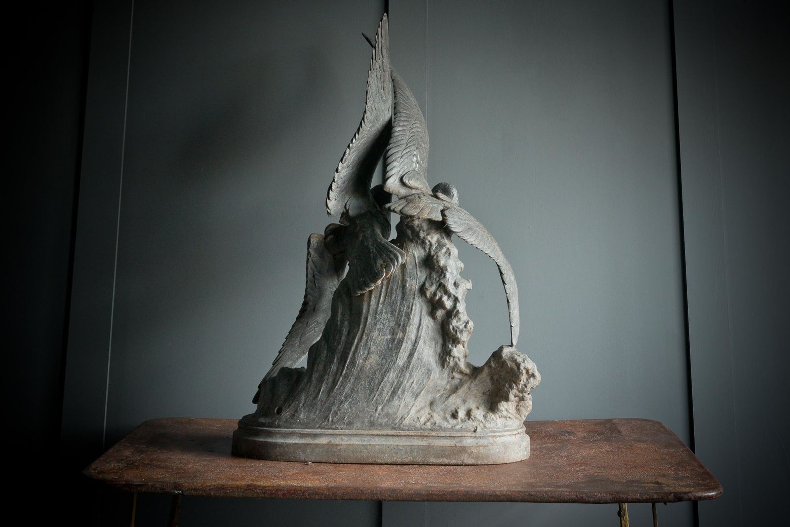 Spelter Sculpture Of Two Sea Birds photo furniture