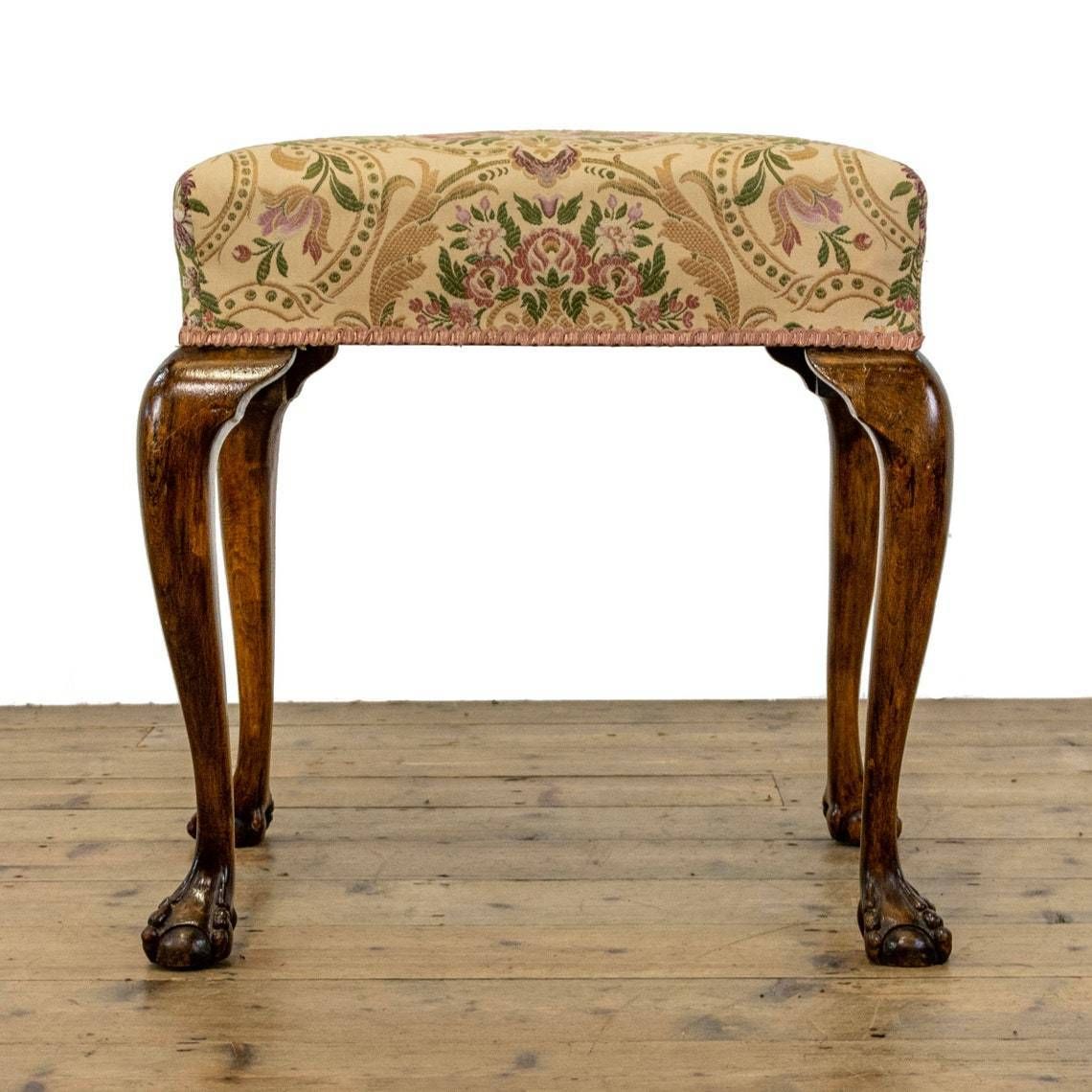 Antique Stool With Fabric Seat Antiques  Antique Furniture  Victorian Stools photo furniture