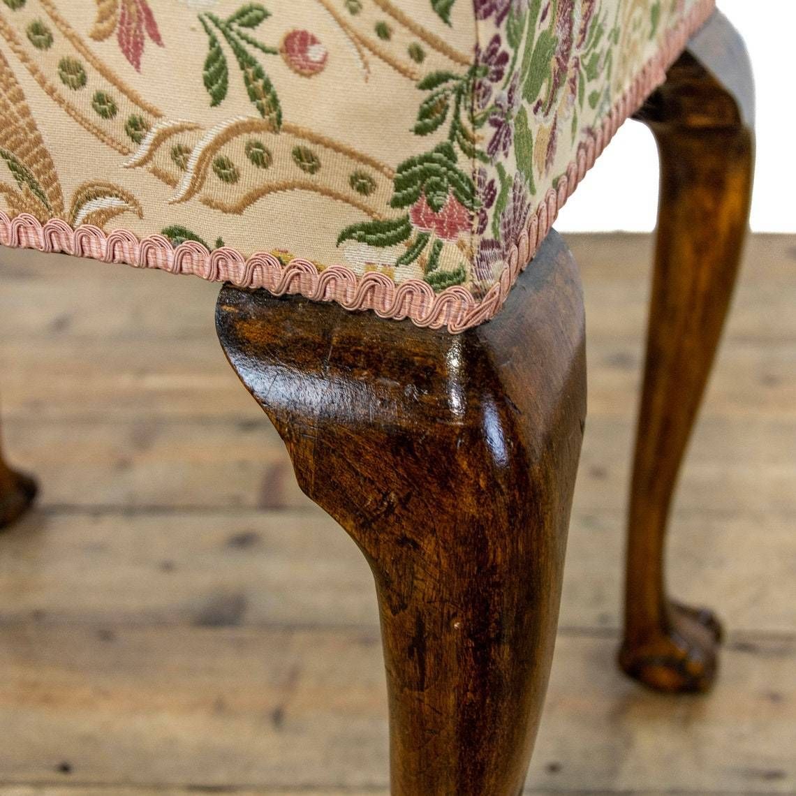 photo furniture Antique Stool With Fabric Seat Antiques  Antique Furniture  Victorian Stools
