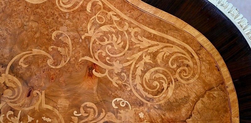 Rare Table In Precious Wood, Napoleon III Period – Mid 19th Century photo buy