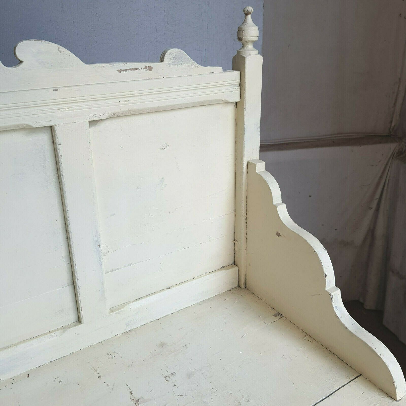 345.0 Antique Victorian French Wash Stand Painted High Back Sideboard Drawers Cupboard photo