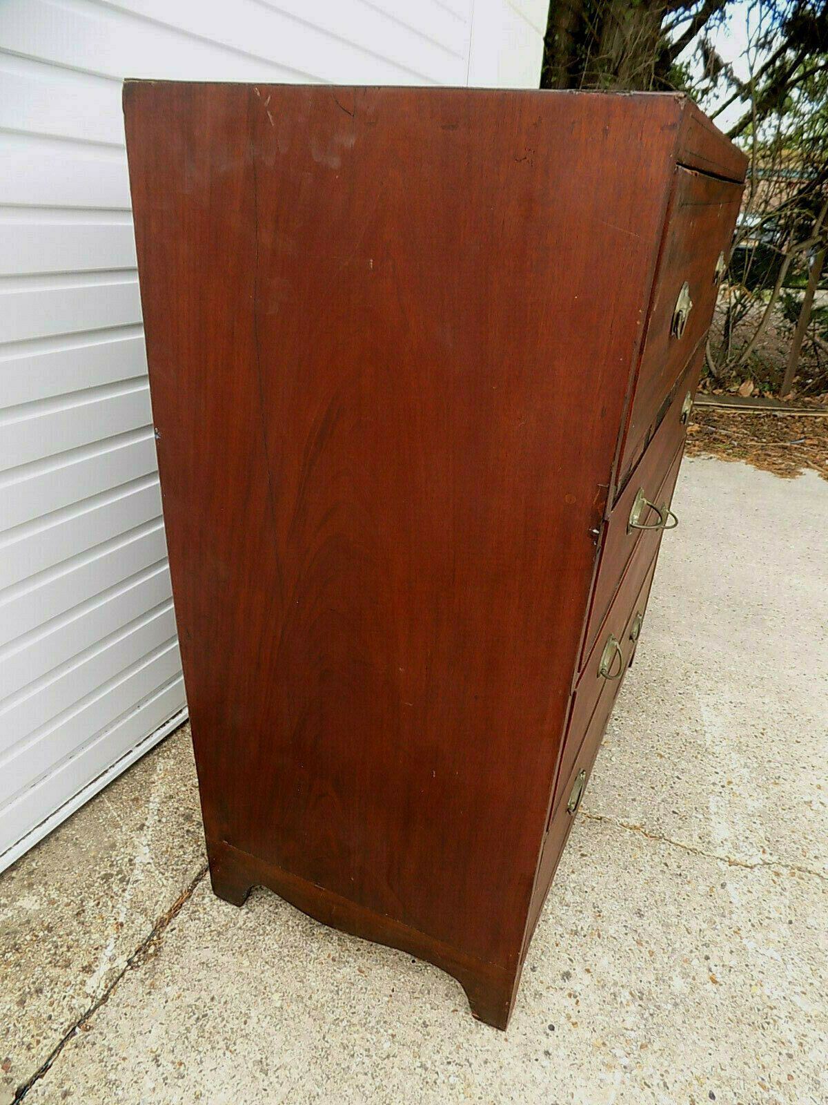 photo for sale Edwardian Mahogany Inlaid Secretaire Bureau Desk Drawers Writing Office Bracket