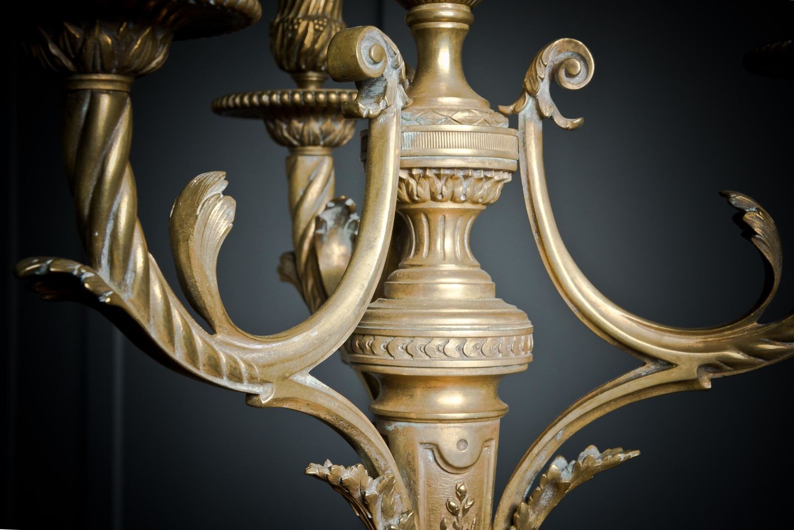 Pair Of Napoleon III French Brass Candle Sticks photo for sale