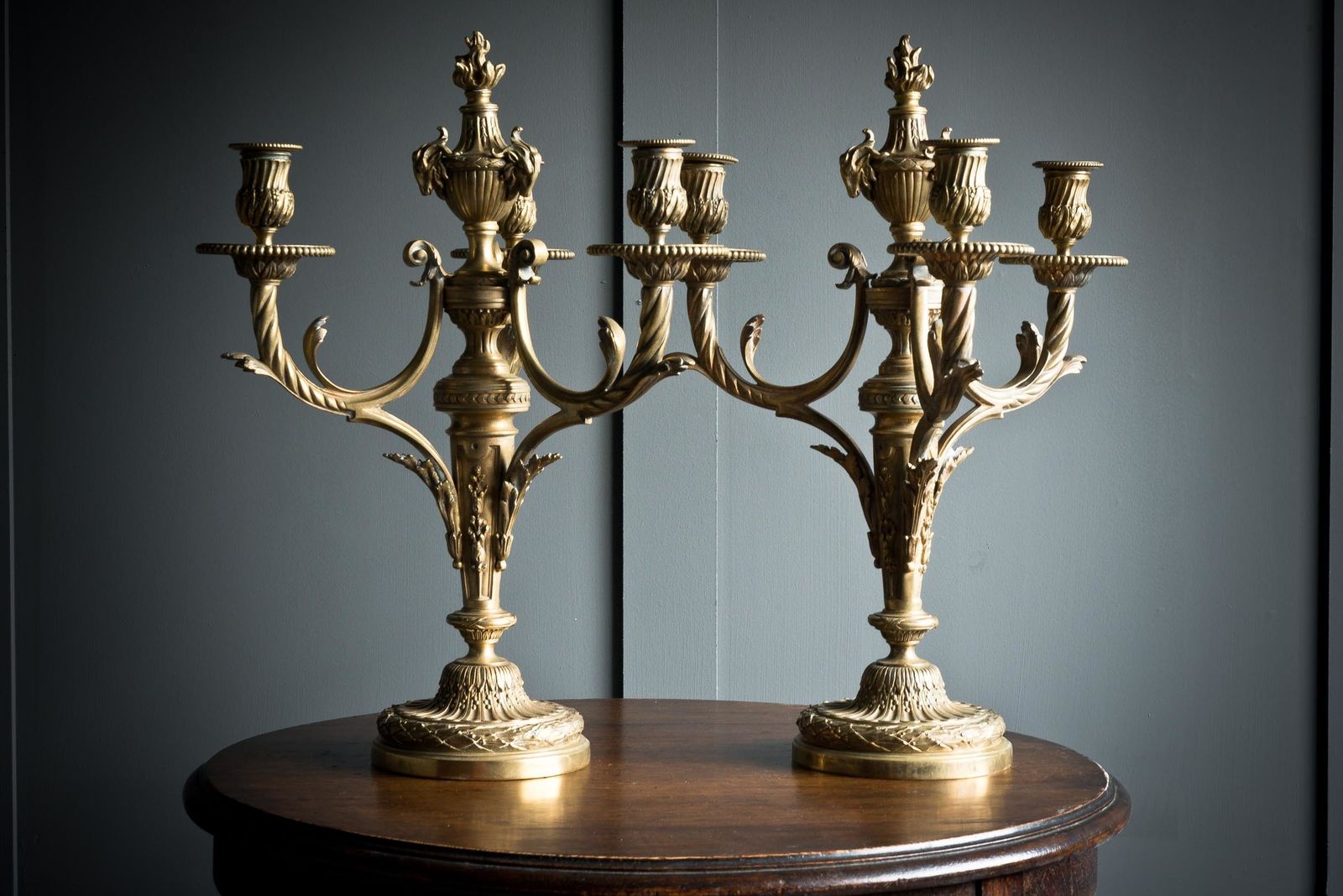 Pair Of Napoleon III French Brass Candle Sticks photo 880.0