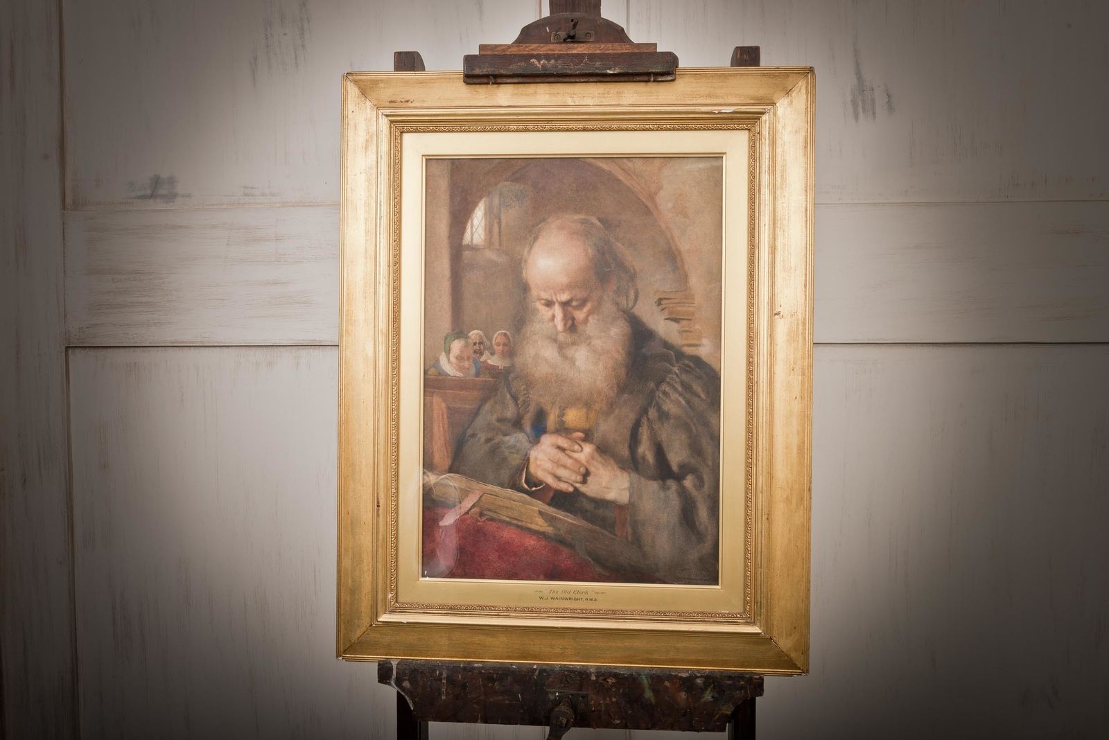 The Old Clerke' Watercolour By W. J. Wainwright photo Art