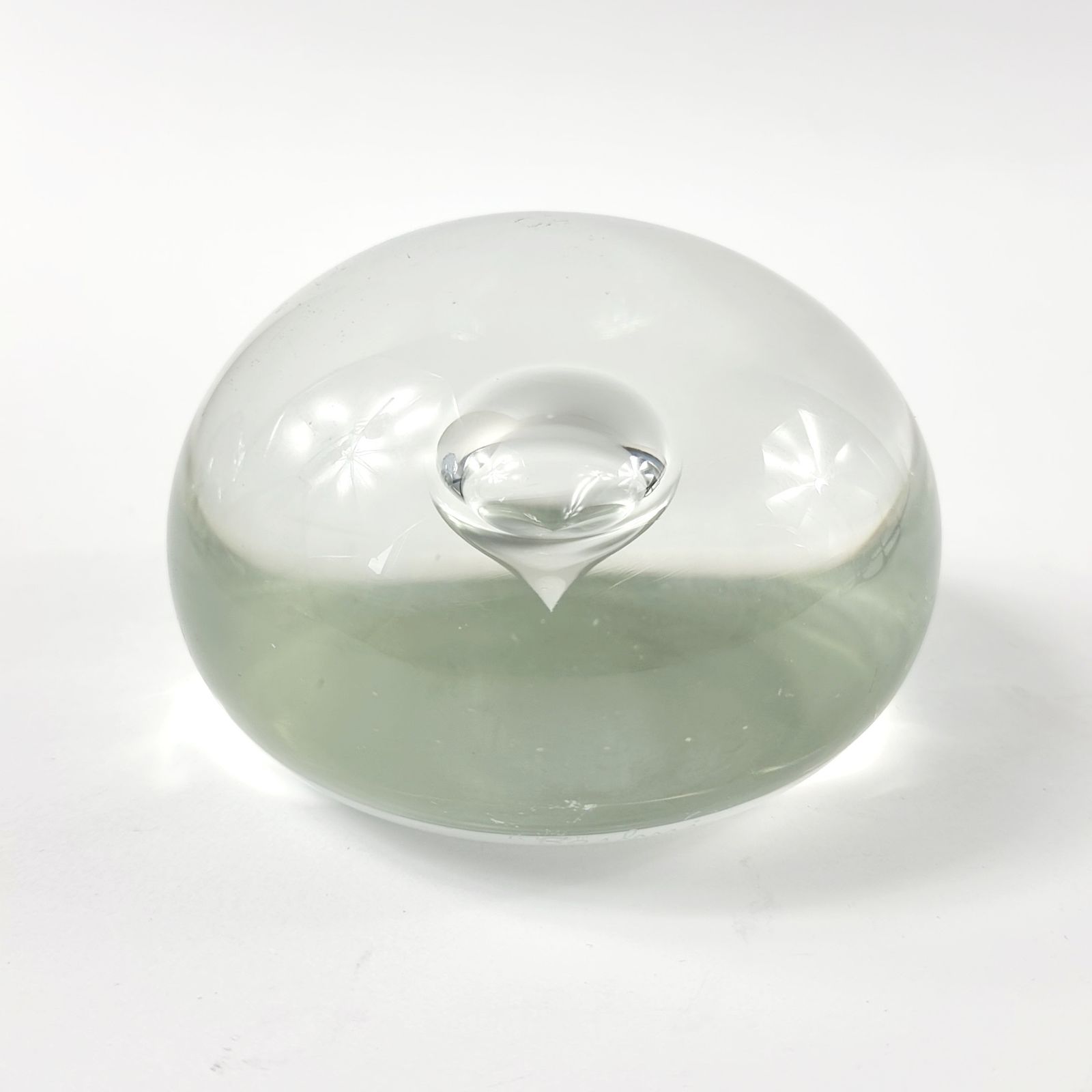 Signed Barbini Murano Transparent Art Glass Paperweight, Italy, 1970s photo 250.0