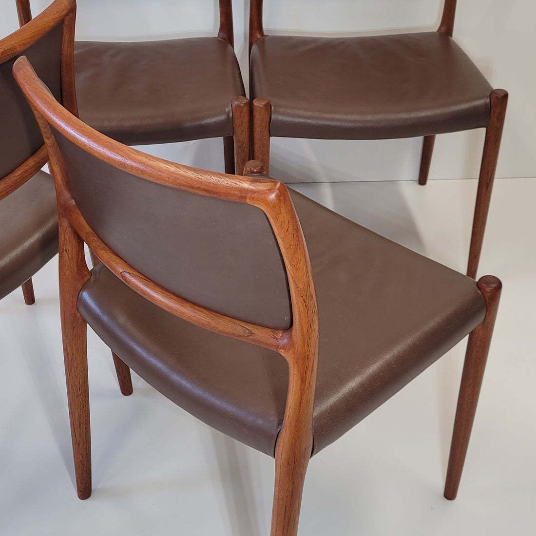 Niels Otto Møller #80 Teak Dining Chairs Set Of Four photo for sale