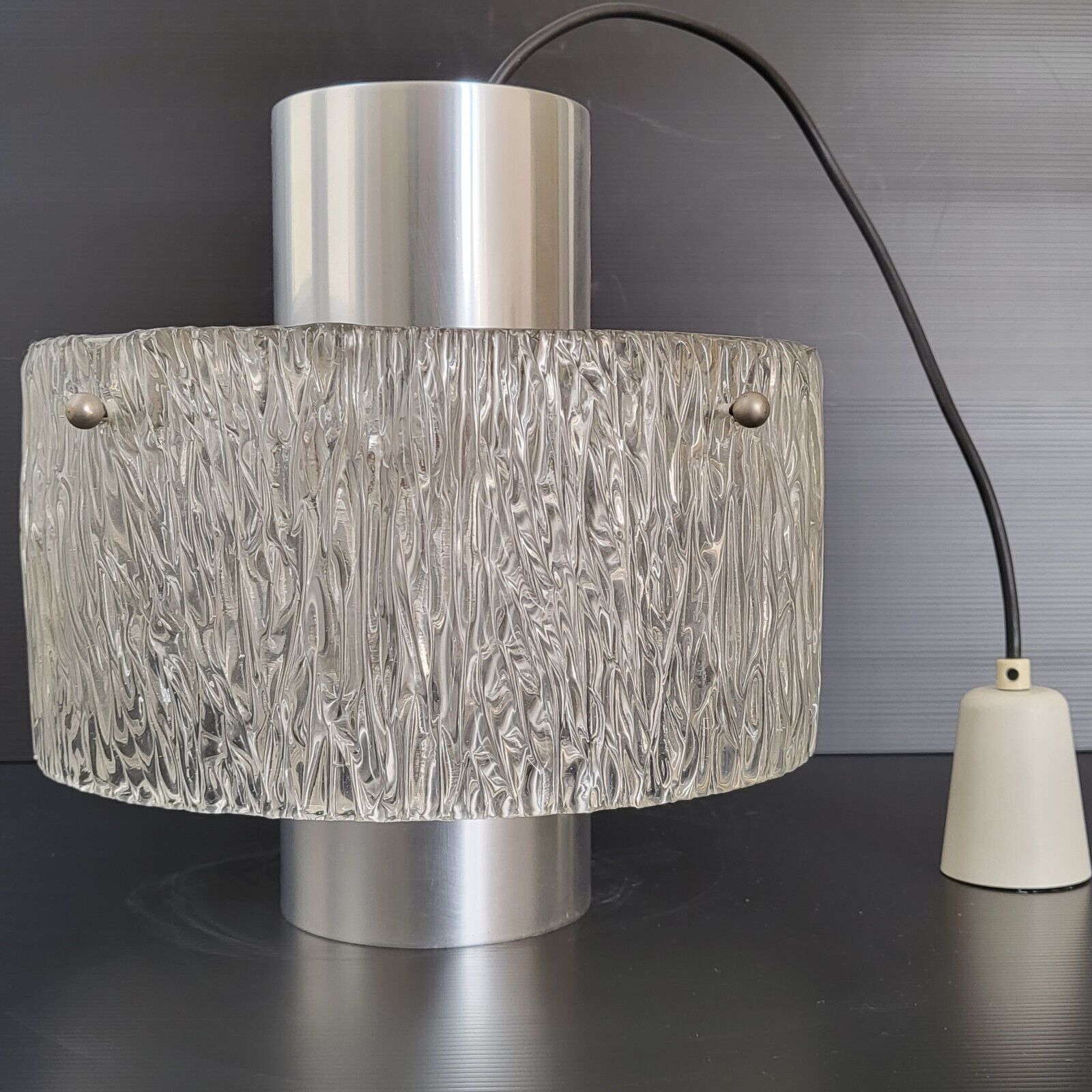 Vintage Hanglamp Uit De Jaren 1960 Van Jt Kalmar – Glas En Staal