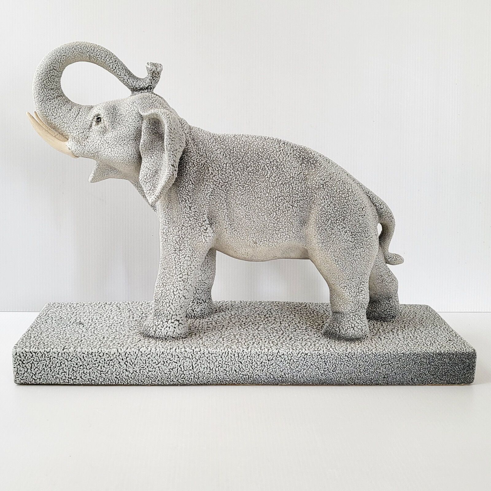 Important Vintage Elephant 1960 In Sevres Ceramic Pearl Crispee 60s 1960s