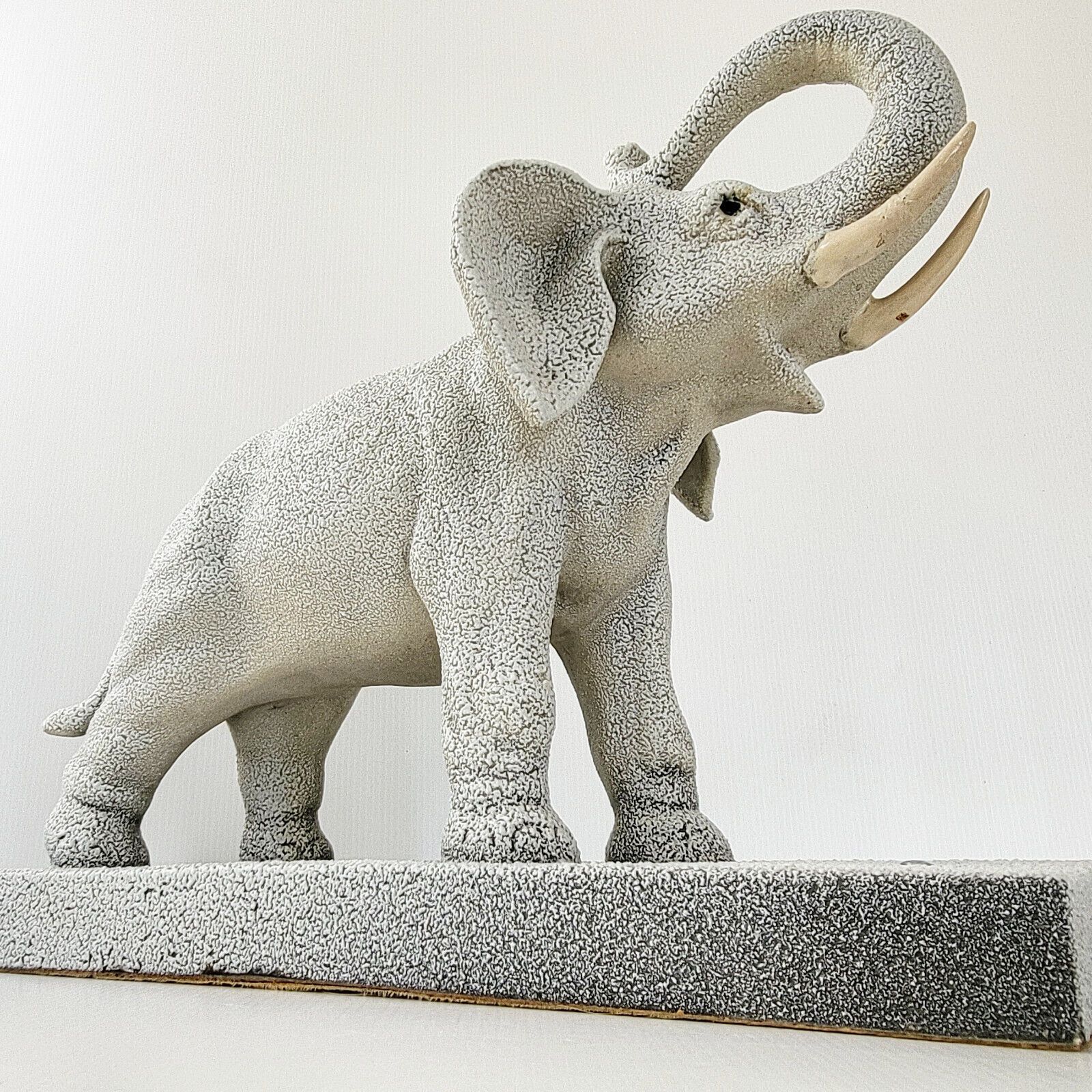 Important Vintage Elephant 1960 In Sevres Ceramic Pearl Crispee 60s 1960s photo for sale