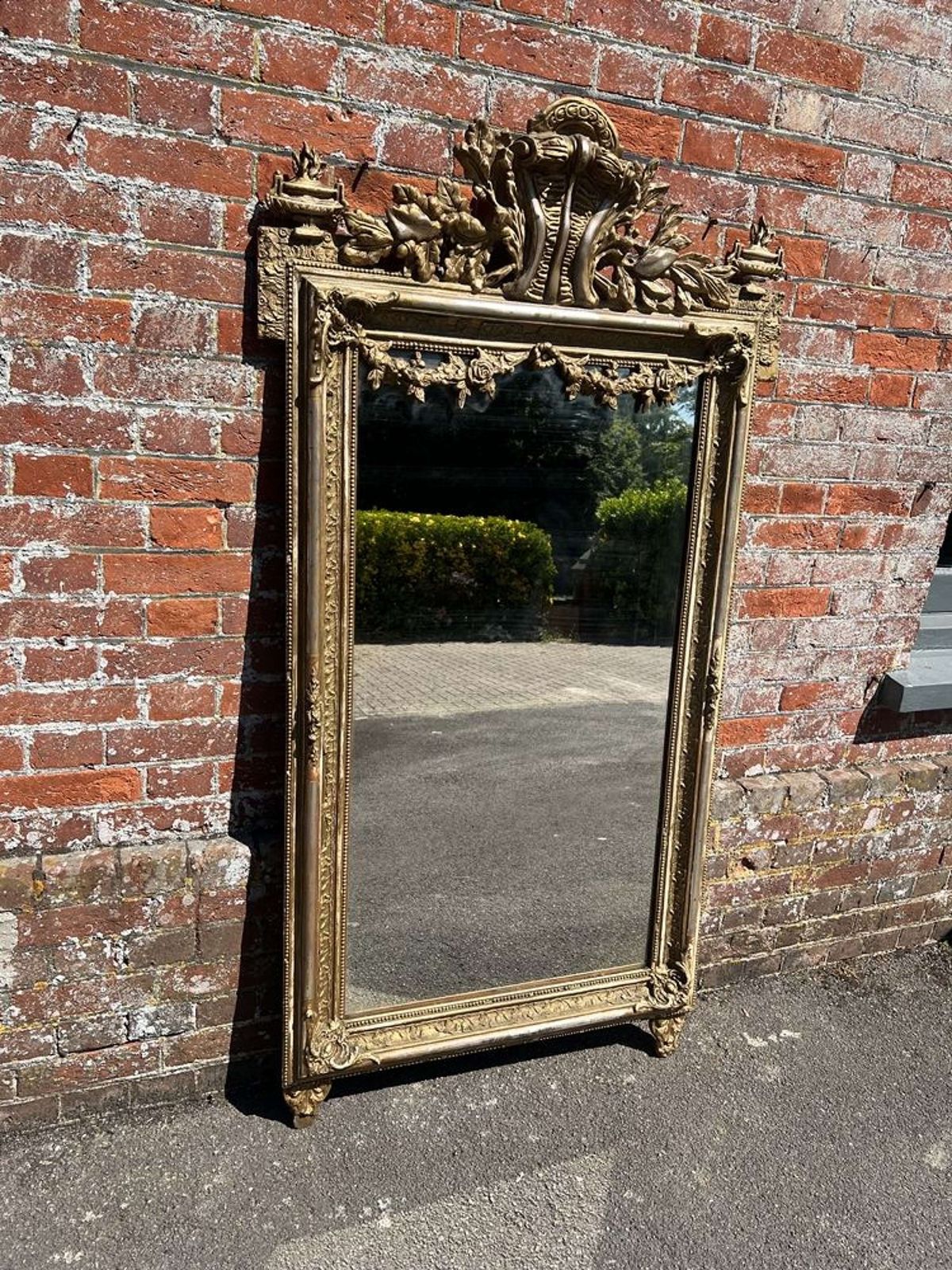 An Exceptional Large Antique Italian 19th C Silver/Gilt Mirror. photo buy
