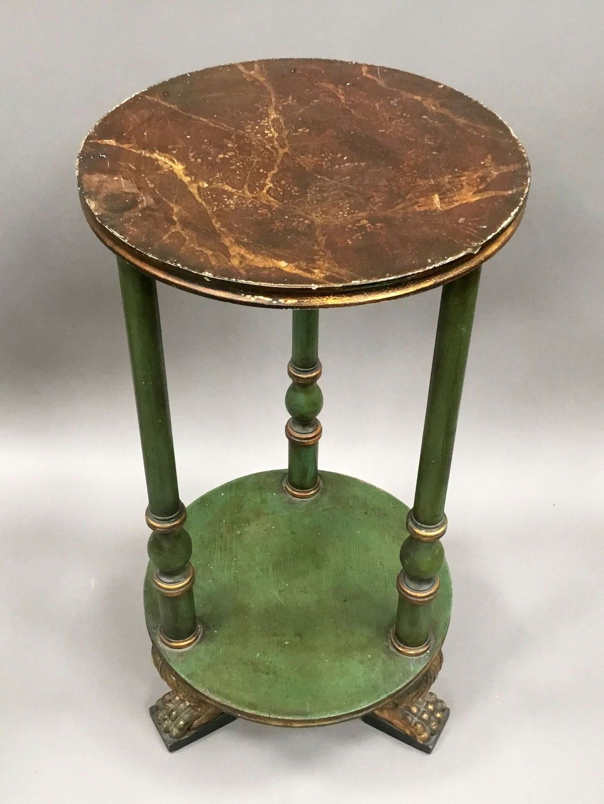 Furniture Impressive C19th Pair Of Painted Swedish Occasional Tables / Stands photo