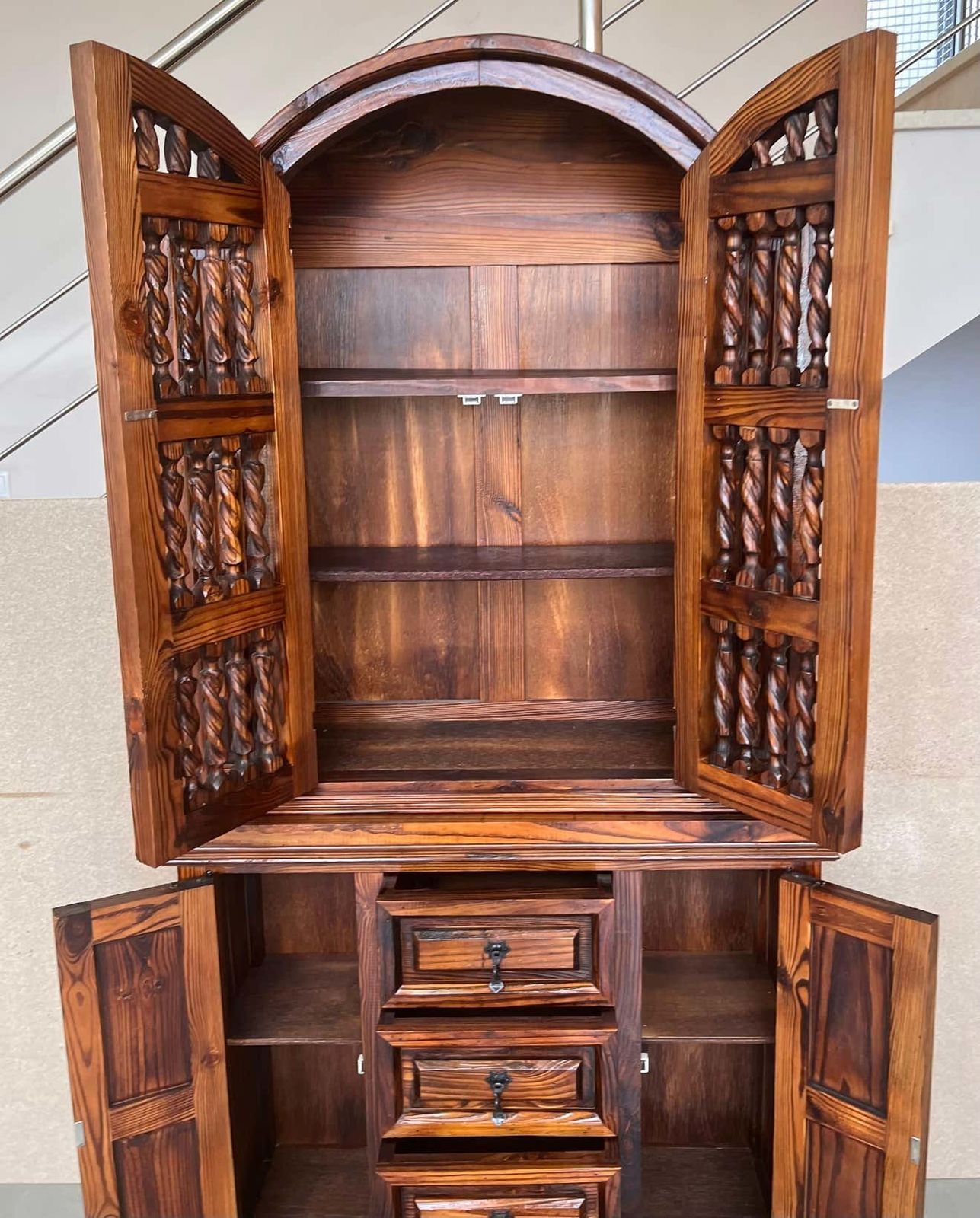 20th Century Cupboard Or Cabinet Pine Spain, Restored photo 5213.0