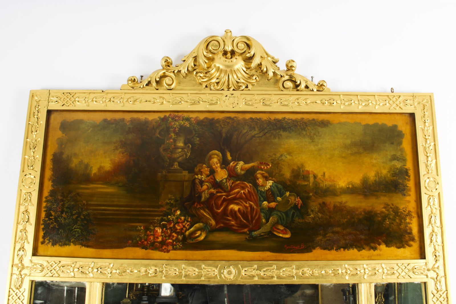 photo furniture Antique French Trumeau Console Set C1820 19th C