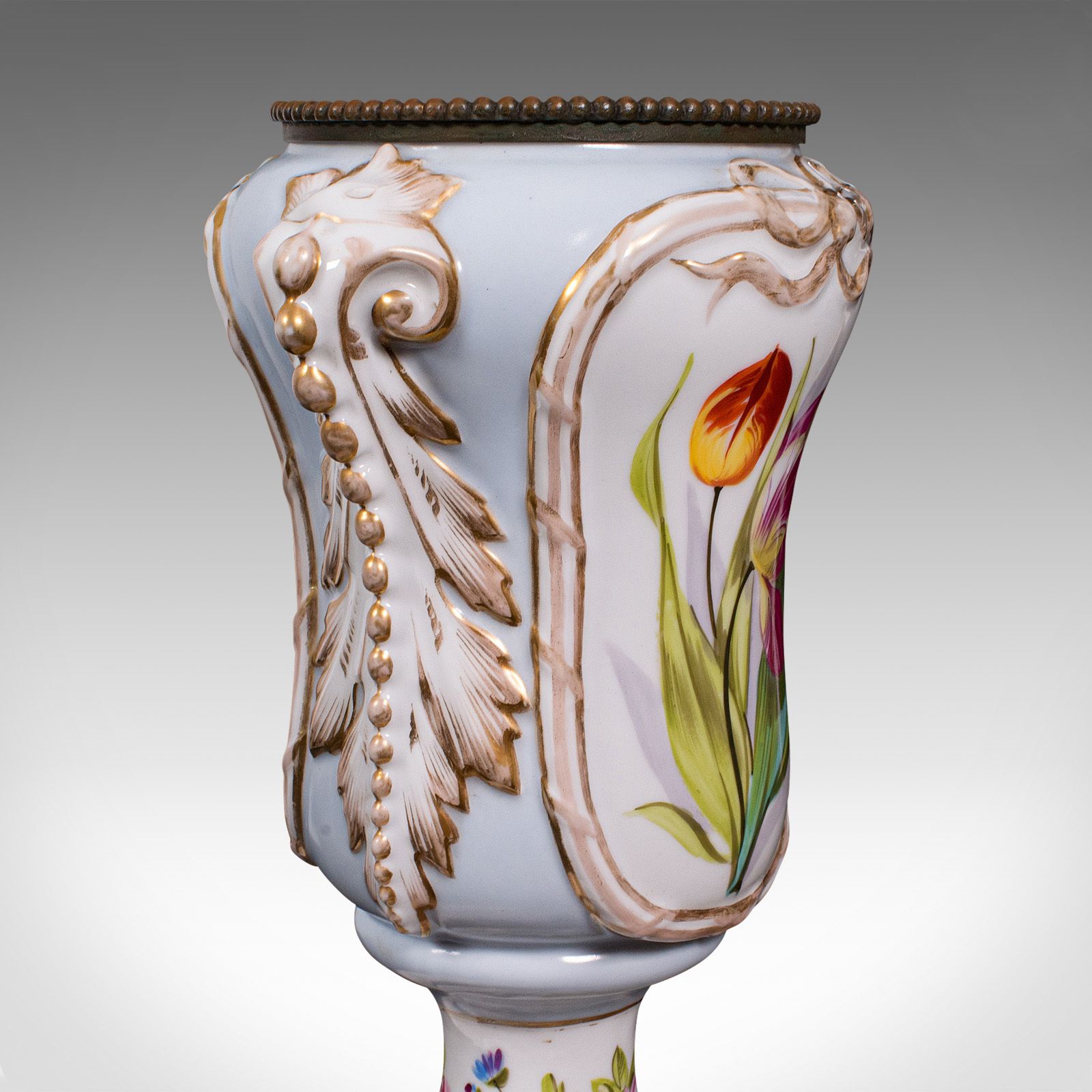 photo for sale Antique Mantlepiece Vase, French, Ceramic, Planter, Jardiniere, 1900