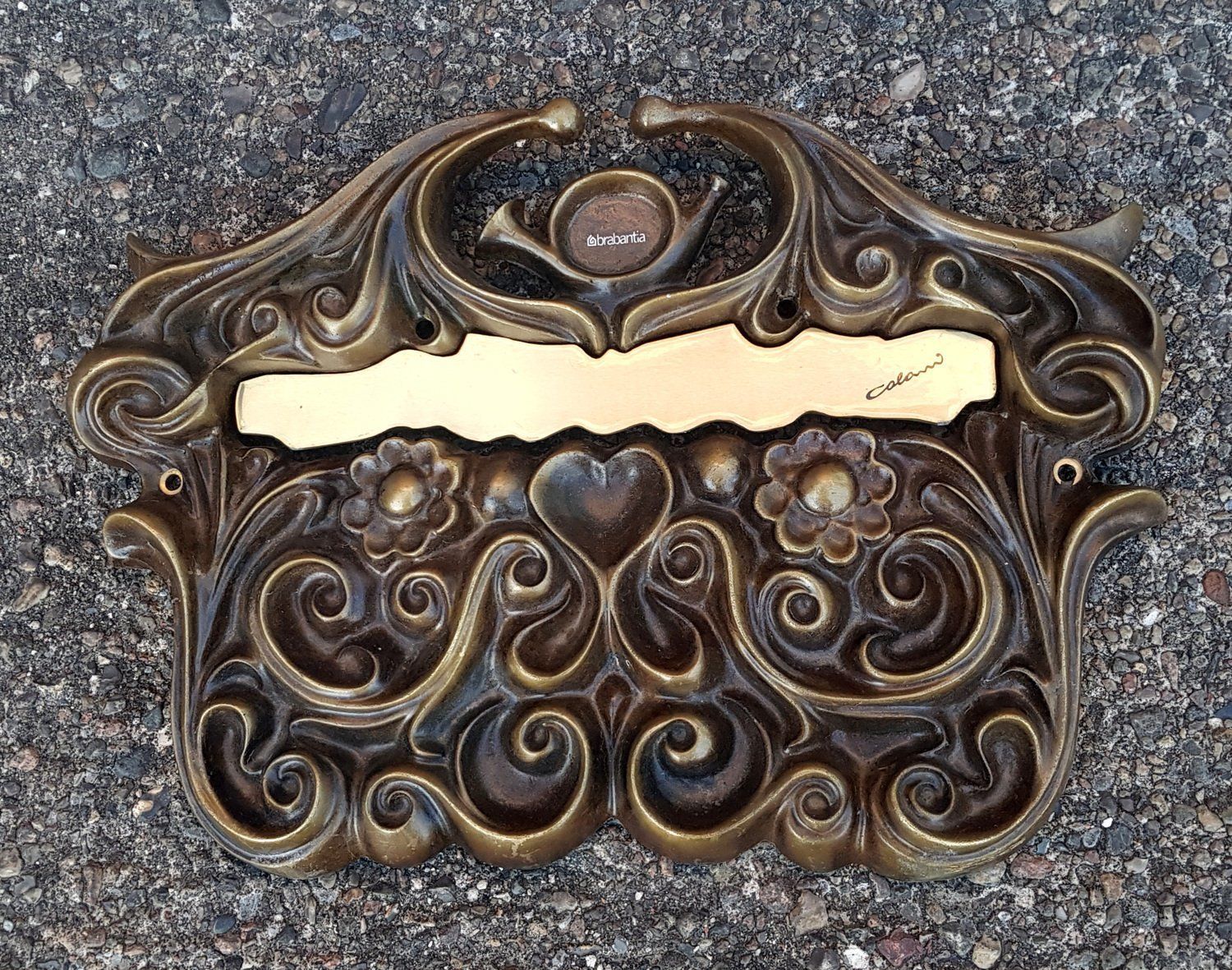Organic Baroque Colani Brass Letter Box Toccata For Brabantia Art Line