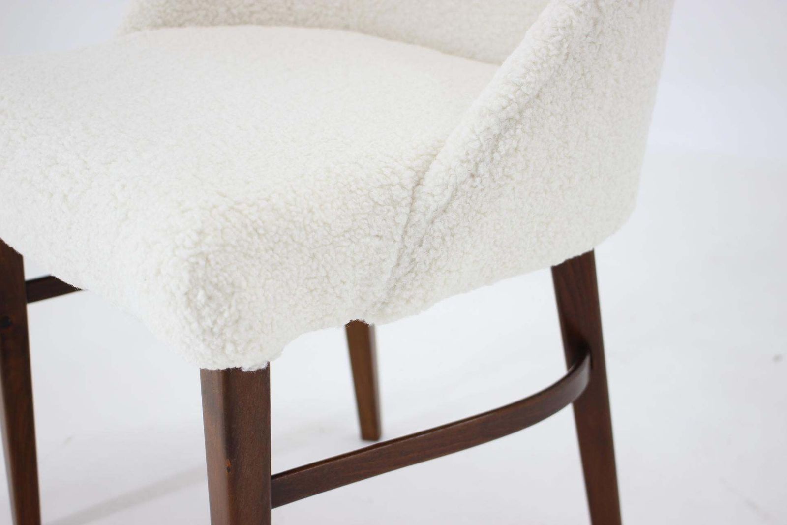 photo for sale 1960s Design Beech Chair In Sheepskin Fabric, Denmark