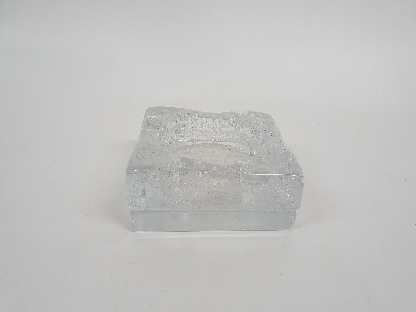 Murano Style Glass Ashtray Or Bowl, Italy 1980's photo furniture