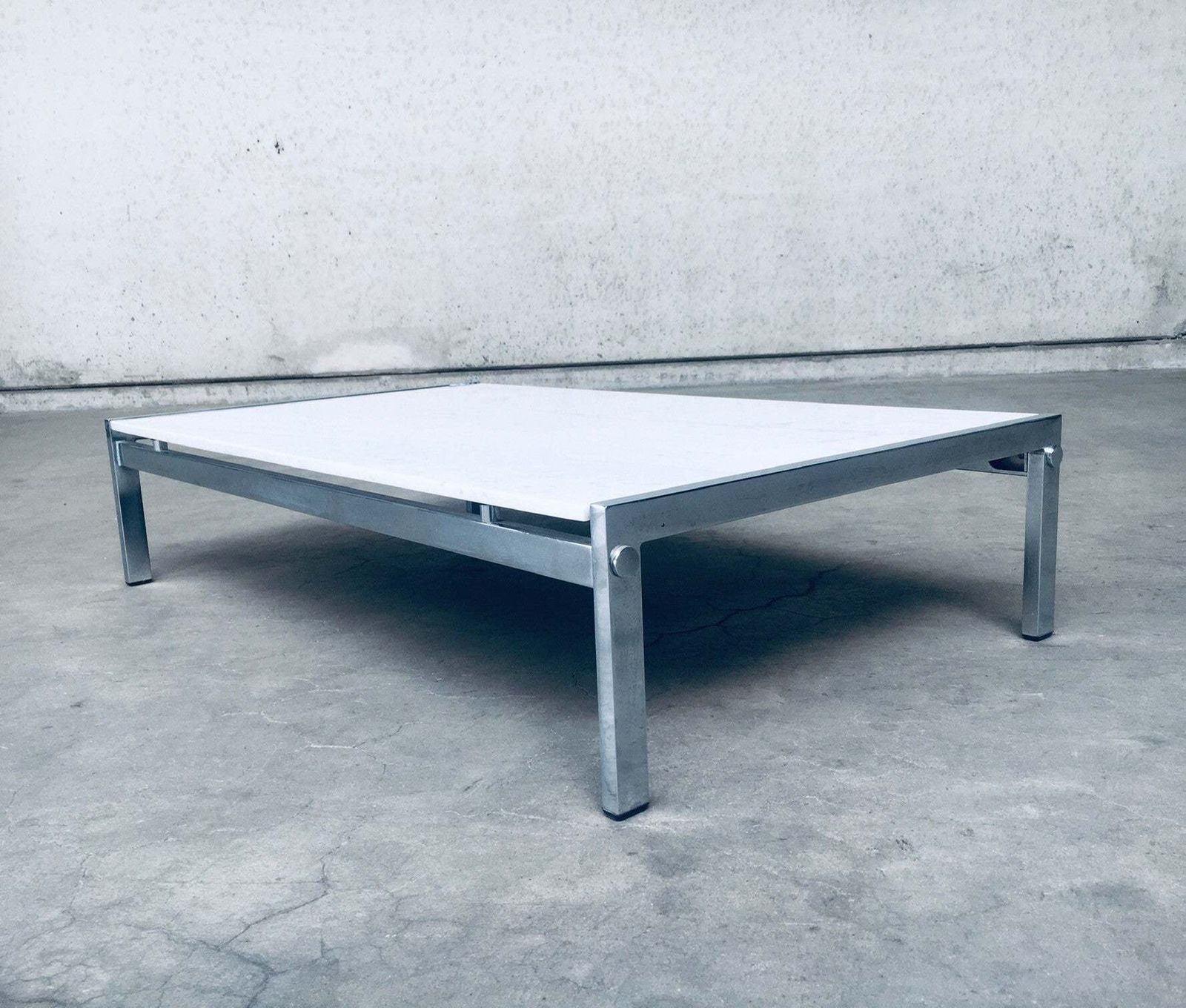 Postmodern Design Carrara Marble Low Coffee Table, Italy 1970's photo 2213.4