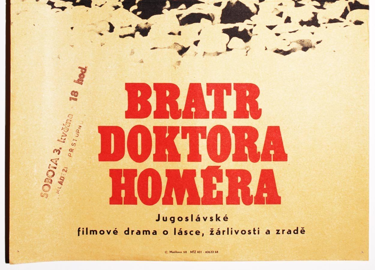 Movie Poster, Brother Of Doctor Homer, Jana Mašíková, 1968 photo for sale