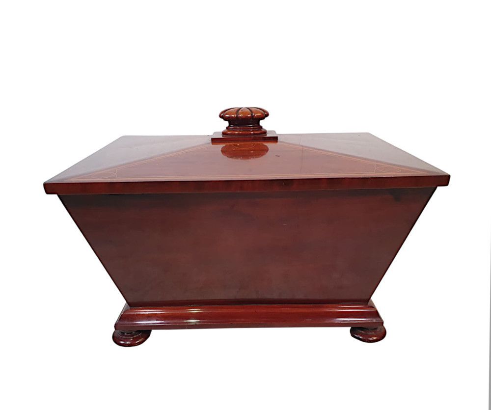 A Very Fine Late 19th Century Inlaid Cellarette By Freemans Of Norwich