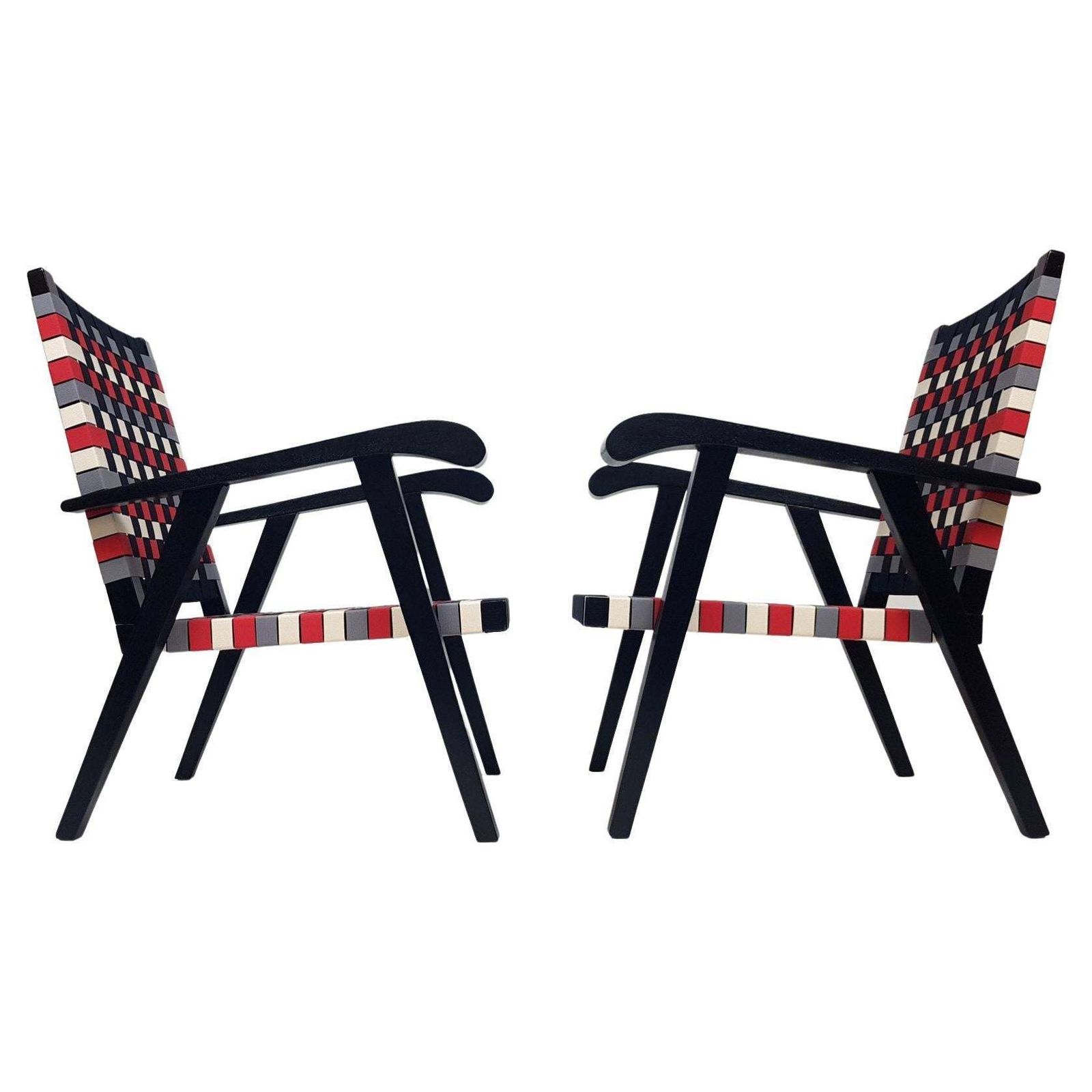 Set Of Unique Modernist Armchairs, 1950's
