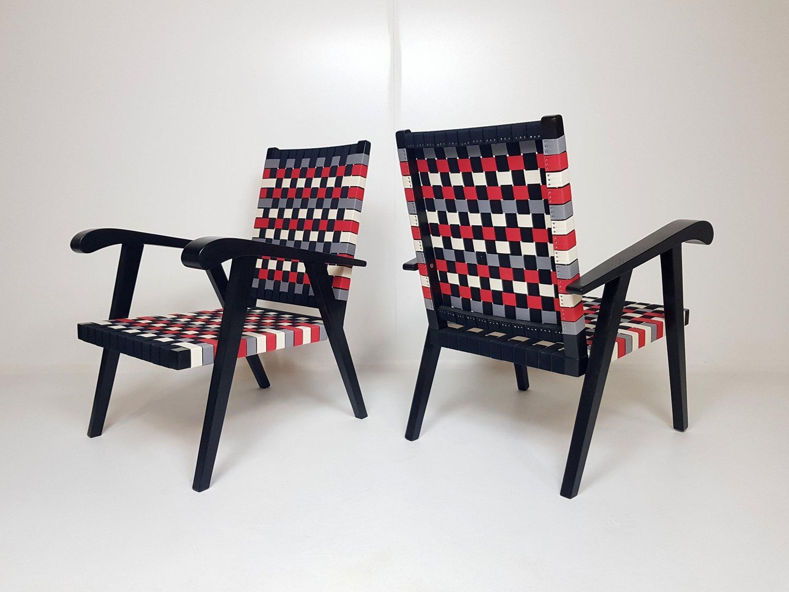 3036.0 Set Of Unique Modernist Armchairs, 1950's photo