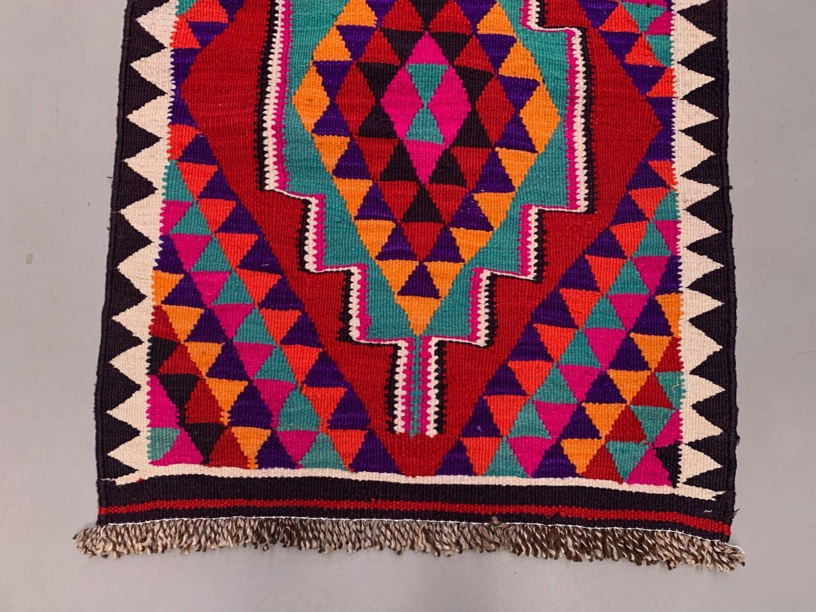 Old Turkish Kilim Runner 367x86 Cm, Vintage Kelim Rug, Long And Narrow photo Textiles