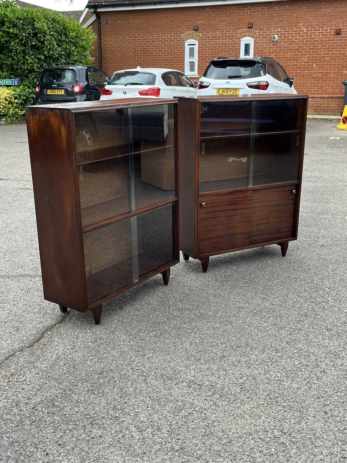 photo for sale Mid Century Pair Of Bookcases By Beaver & Tapley